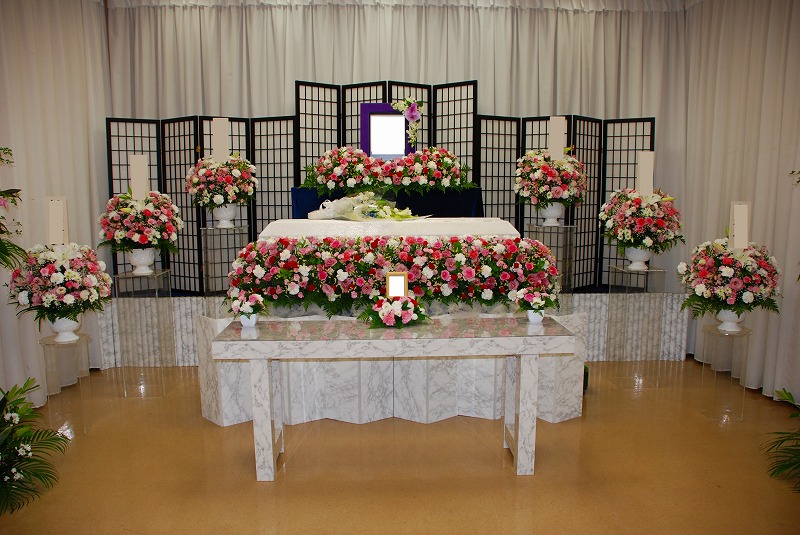 1日葬プラン祭壇