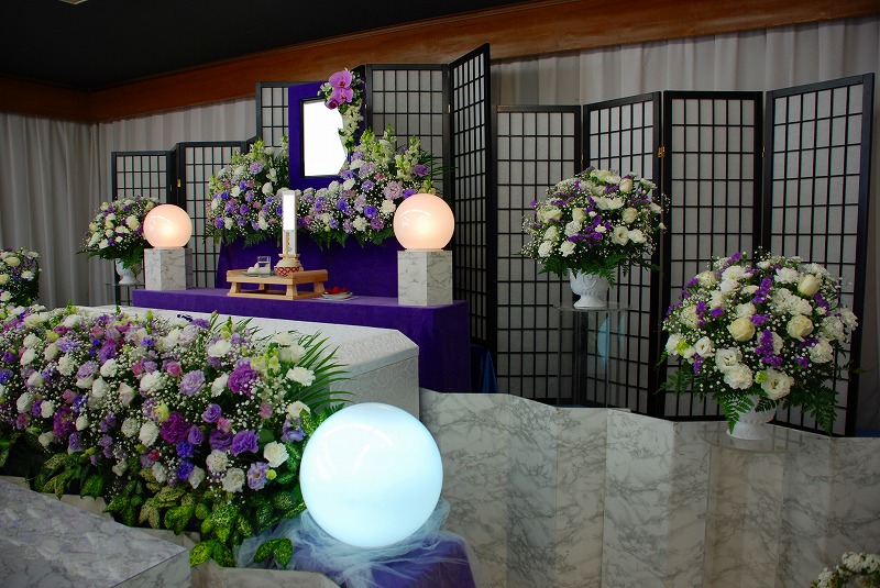 1日葬プラン祭壇